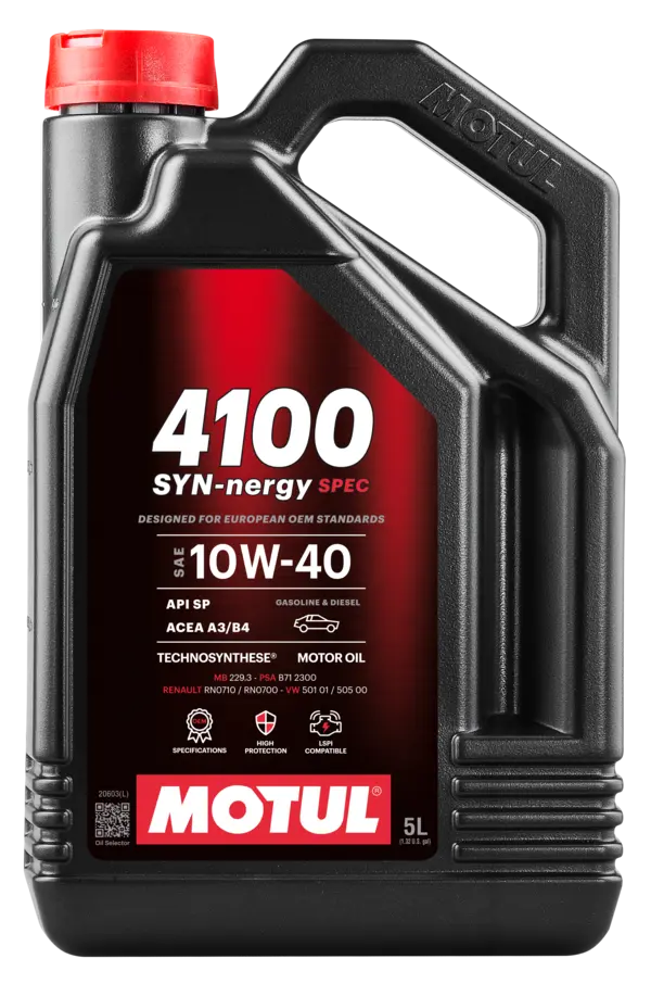 Motul 4100 SYN-NERGY Spec 10W-40 Engine Oil – Ballade Sports Motul 4100 SYN-NERGY Spec 10W-40 Engine Oil – Ballade Sports