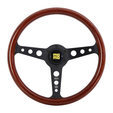 Momo Indy Black Wood 350mm Steering Wheel