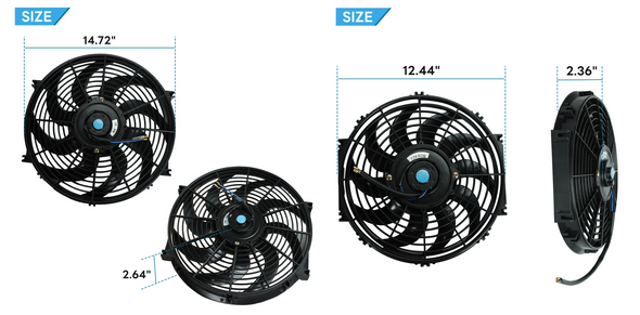 Universal / Honda 14 & 12 Inch Radiator / AC Fans