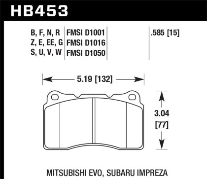 Hawk Civic / Integra Type R/S FK8 FL5 DE5 HP+ Brake Pads