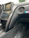 09-16 R35 GTR Top Secret Style LHD CF Center Console Panel Cover Set