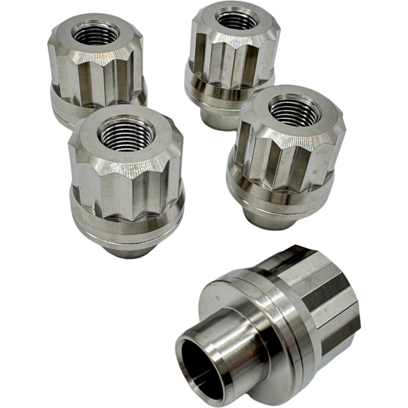 Titanium Billet 12 Point 1/2" Short Shank Lug Nuts