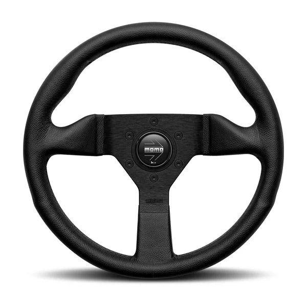 Momo Monte Carlo 320mm / 350mm Leather Black Stitch Steering Wheel Momo Monte Carlo 320mm / 350mm Leather Black Stitch Steering Wheel