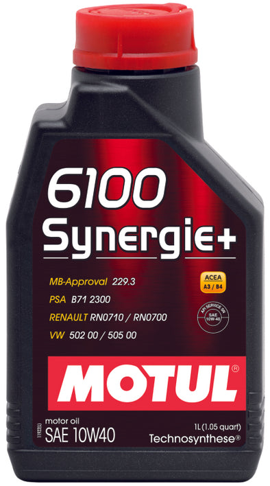 Motul 6100 Synergie+ Engine Oil 10w40 1 Liter Container