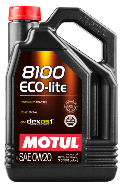 Motul 8100 Eco-lite Engine Oil 0w20 5 Liter Container