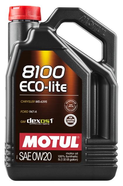 Motul 8100 Eco-lite Engine Oil 0w20 5 Liter Container