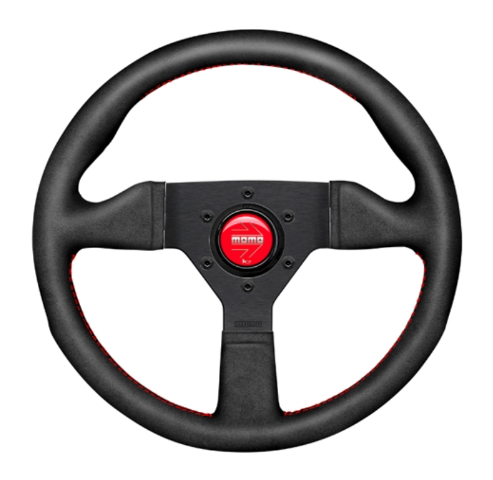 Momo Monte Carlo 320mm / 350mm Leather Red Stitch Steering Wheel Momo Monte Carlo 320mm / 350mm Leather Red Stitch Steering Wheel