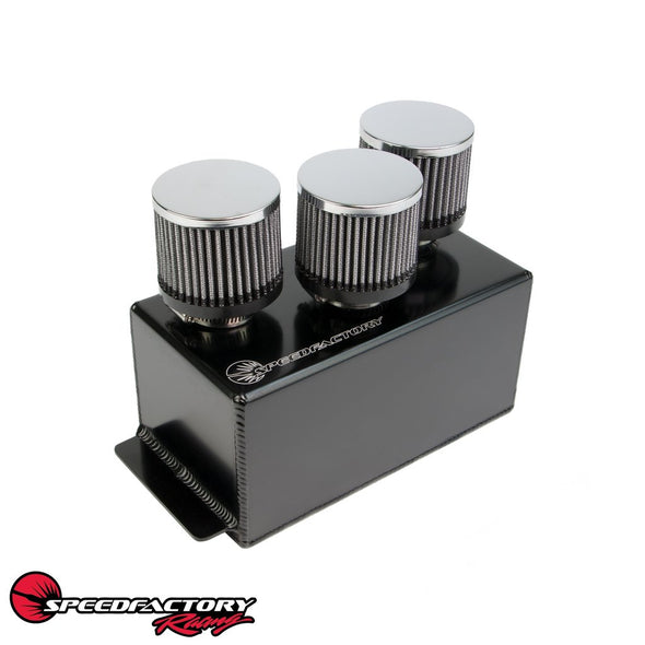 SpeedFactory Racing 3 Filter Oil Catch Can (Black Edition)