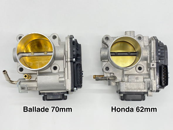 Ballade Sports  2015+ CTR FK2/FK8, 2019+ RDX,2018+ Accord 2.0t - 70mm Throttle Body comparison